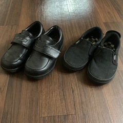 18.0 黒靴セット❣️ローファー&VANS 冠婚葬祭、入学式などに