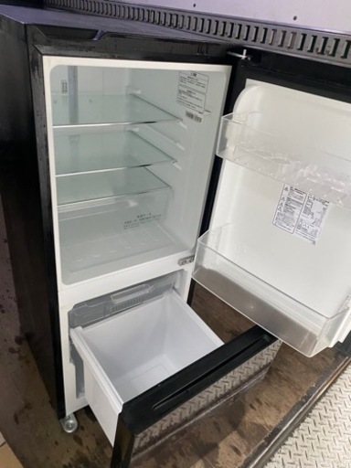 福岡市内配送無料 2020年式ガラス冷蔵庫 ブラウン HR-G13B-BR [2ドア