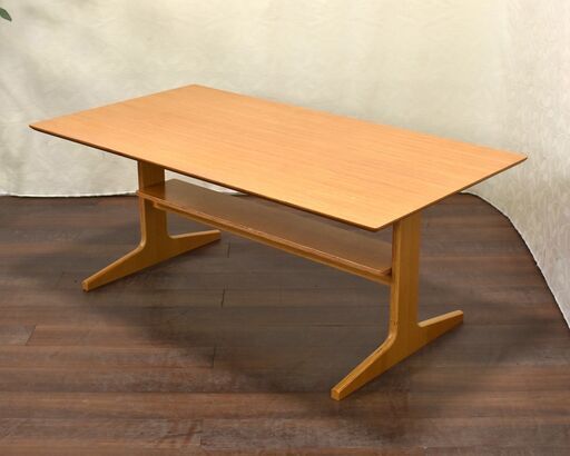 ≪zyt1415ジ≫ 無印良品 リビングでもダイニングでもつかえるテーブル・３・オーク材 幅150cm 部品欠損/難あり 現状品 60322-11