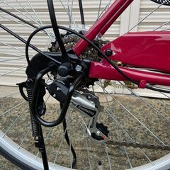 新品★未使　ママチャリ　オートライト　 26インチ　シマノ製6段変速 ロゼ