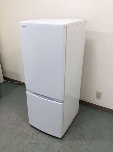 （5/16受渡済）JT8585【TOSHIBA/東芝 2ドア冷蔵庫】美品 2021年製 GR-T15BS-W 家電 キッチン 冷蔵冷凍庫 右開き 153L