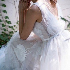 【未使用】DRESSPRODUCTION 花柄刺繍 W223 