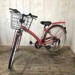 Runesic 自転車 ママチャリ 27インチ ピンク 6段変速...