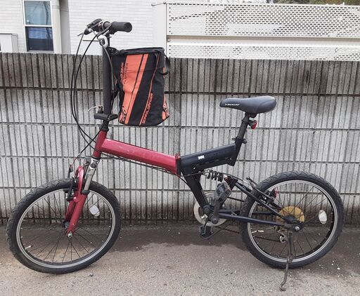 20インチ前後サス付き　折り畳み自転車　ドッペルギャンガーバッグ付き