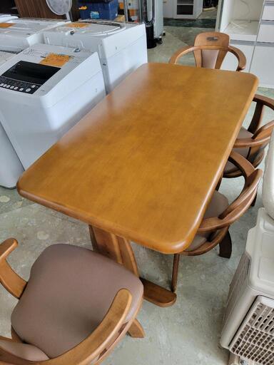 【新生活SALE】回転椅子　ダイニングテーブルセット　中古　リサイクルショッ屋住吉店24.4.4k
