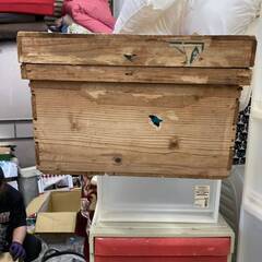 詳細不明 茶箱 防湿 収納 木製 レトロ 昭和レトロ 木箱