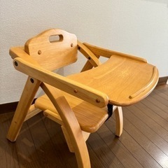 木製 ベビー ローチェア テーブル付き  