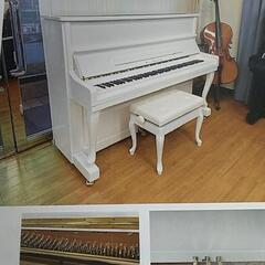 新品白いピアノとても素敵です。高さ118#