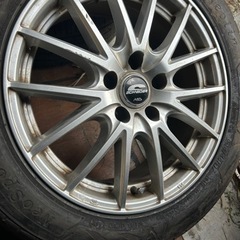 17インチホイールタイヤセットタイヤ外減りあり　10アルファードから外してます