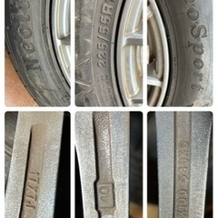 17インチホイールタイヤセットタイヤ外減りあり　10アルファードから外してます