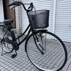 【27インチ自転車】美品❗️外装6段変速　前後タイヤ、前カゴ新品❗️若林自転車　膳所店　SALE中❗️