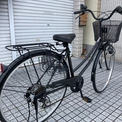 【27インチ自転車】美品❗️外装6段変速　前後タイヤ、前カゴ新品❗️若林自転車　膳所店　SALE中❗️