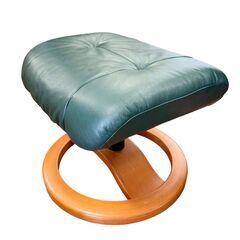 24Y217 ジA+C 【美品】 SIMMONS シモンズ リクライニングチェア フットツールセット Fjords フィヨルド 215 Rベース 牛革 札幌発