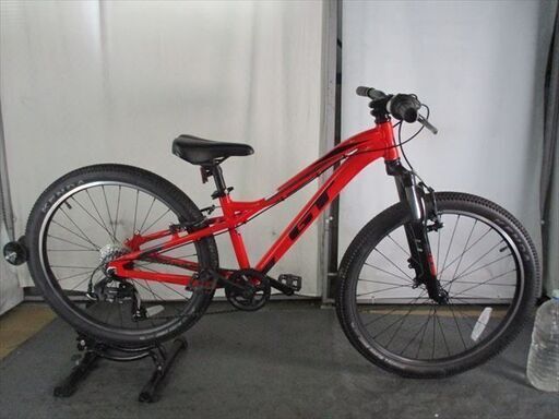Ｄ447★26800円★整備済み 中古子供自転車 GT ストンパー【24インチ　赤　アルミフレーム 】