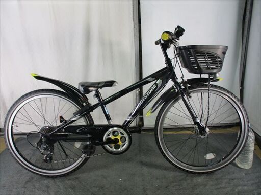 Ｄ453　★15800円★整備済み 中古子供自転車 ブリヂストン　クロスファイヤー【24インチ　黒 】