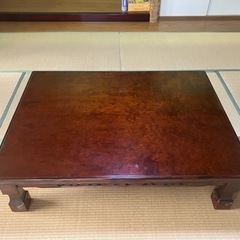 ブビンガ　木材座卓　ローテーブル