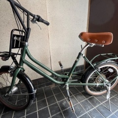 自転車 ミニベロ 深緑 美品 ダイニチ製