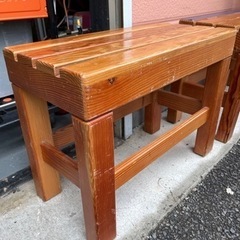 決定しました　【2個】木製ベンチ　イス　縁台　踏み台　DIY③