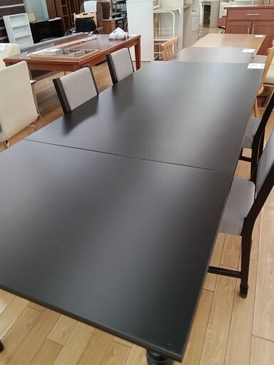 ☆ジモティ割あり☆ IKEA ダイニングセット 4人用 ブラック H75×D87 