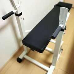 ベンチプレス台　バー・重り・ウエイトセット　値下げしました　価格応談可①