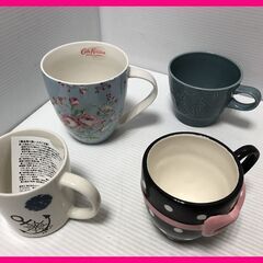 ▼【陶器製　マグカップ　4個まとめ コレクション 大小混載 未使...