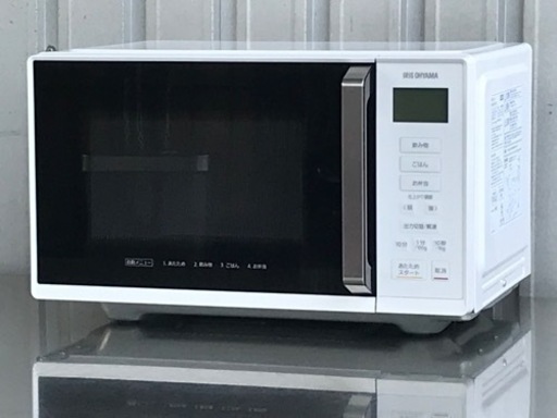 E275◇アイリスオーヤマ◇電子レンジ◇22L◇2021年製◇フラット庫内◇IMB-F2201-W