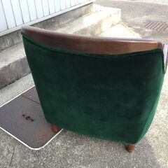 高級】オールドマルニ Maruni 一人掛けソファ ① ベロア グリーン/緑