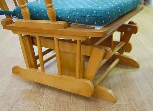 ロッキングチェア 幅67×奥76×高100cm 木製 スライド スイング