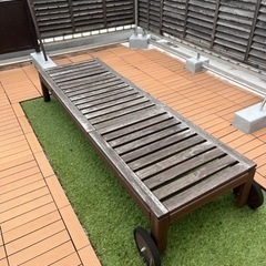 緊急値下げ‼︎ 屋外用　IKEA サンベット　クッションセット　IKEA APPLARO エップラロー サンベッド ブラウンステイン