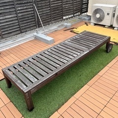 緊急値下げ‼︎ 屋外用　IKEA サンベット　クッションセット　IKEA APPLARO エップラロー サンベッド ブラウンステイン