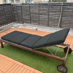 緊急値下げ‼︎ 屋外用　IKEA サンベット　クッションセット　IKEA APPLARO エップラロー サンベッド ブラウンステイン