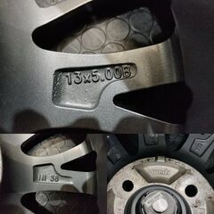 【GOODYEAR EfficientGrip EG02 155/80R13】夏タイヤ【Weds RAVRION RM01 13インチ 5J4HPCD100+36】21年製 バリ溝 ヴィッツ等　(VTI929)