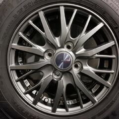 【GOODYEAR EfficientGrip EG02 155/80R13】夏タイヤ【Weds RAVRION RM01 13インチ 5J4HPCD100+36】21年製 バリ溝 ヴィッツ等　(VTI929)