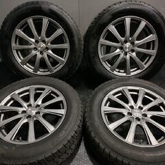 【GOODYEAR ICENAVI7 225/60R17】スタッドレス【V.E.X STYLISH LINE 17インチ 7J5HPCD100+50】22年製 フォレスター スバルXV等　(KTL023)