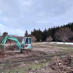 根っこ掘り　抜根　伐採　