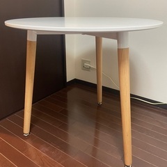 丸テーブル　80㎝　白　ホワイト　北欧