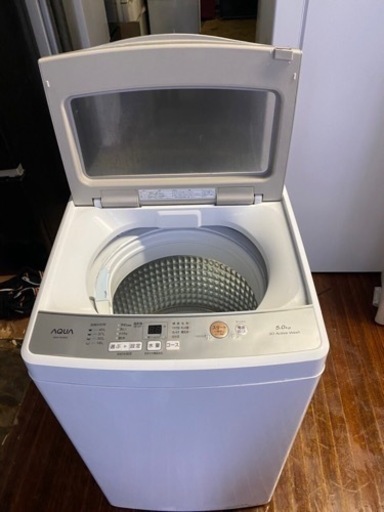 保証付き 2022年 全自動洗濯機 ホワイト AQW-S5M-W [洗濯5.0kg /上開き]