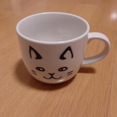 【未使用】かわいい白猫マグカップ
