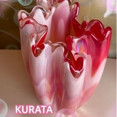 KURATAクラタクラフトガラス　花瓶　フラワーベース