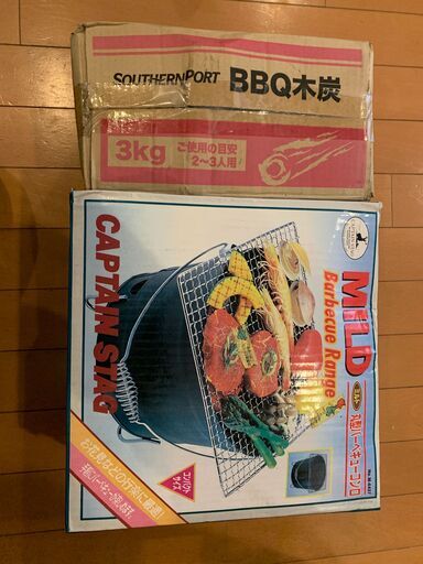 新品未使用バーベキューコンロ　BBQ木炭3㎏付