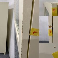 【廃版】unico/ウニコ U-CUBE/ユーキューブ ダブルキャビネット 幅100 アンティーク調 チェッカーガラス 中古家具 店頭引取歓迎 R8151