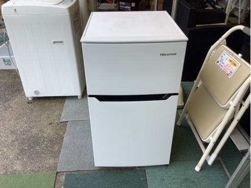 【リサイクルサービス八光】2019年製　ハイセンス　冷蔵庫 ホワイト HR-B95A-W [2ドア /右開きタイプ /93L]