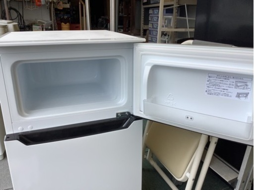 中古 高年式 93L ホワイト 2ドア冷蔵庫 ハイセンス HR-B95A 2018年製 
