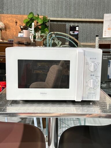 【Haier】ハイアール 電子レンジ JM-17H-50 2019年 W44cm シンプル操作 ホワイト 横開き扉 ターンテーブル