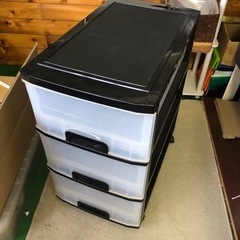 黒　収納ボックス　棚　透明ケース　家具 収納家具 収納ケース
