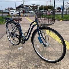 【都内/千葉市引取】自転車27インチ 6段変速/カゴ/鍵/オート...