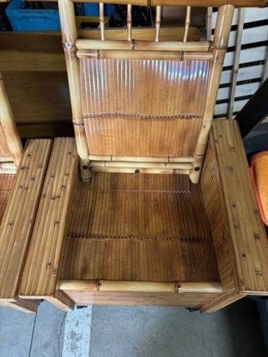 竹製 ソファー セット 3人掛け 1人掛け 梅里竹芸 - 3人掛けソファ 