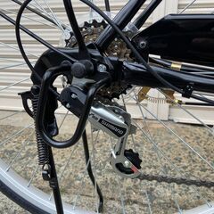 【新品★未使用】　ママチャリ　オートライト　 26インチ　シマノ製6段変速 折りたたみハンドル ジェットブラック