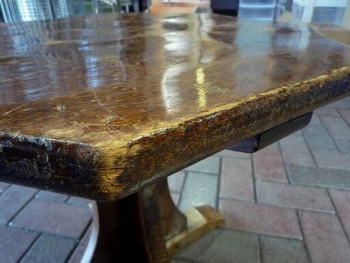 使用感強め アンティーク調 木製 サイドテーブル 花台 50×45.5cm ヴィンテージ風 札幌市東区 新道東店