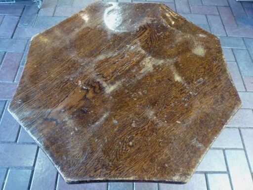 使用感強め アンティーク調 木製 サイドテーブル 花台 50×45.5cm ヴィンテージ風 札幌市東区 新道東店